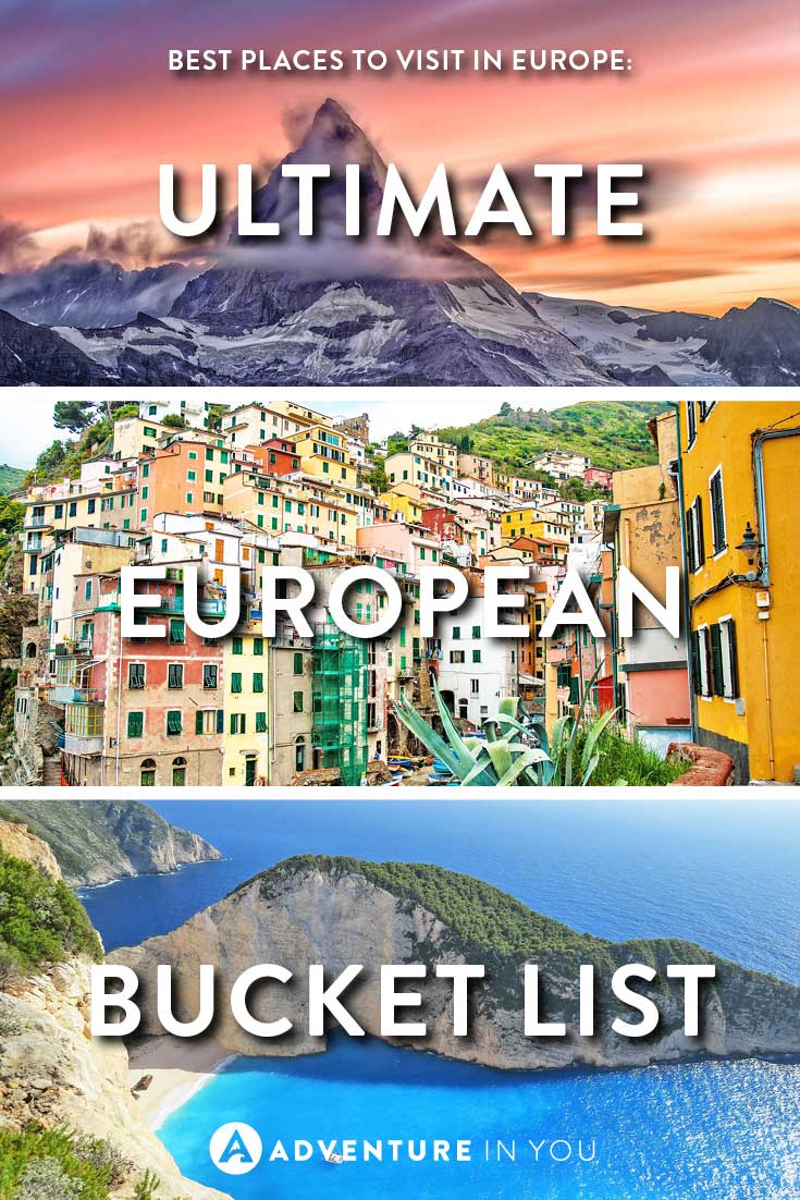 Europe Travel | Check out this list of the must visit places in Europe. This Ultimate European Bucket List is a MUST READ for those planning a trip.