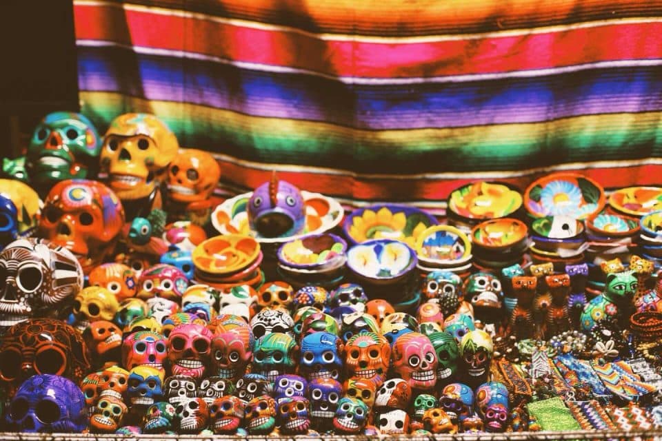 mexico market skulls