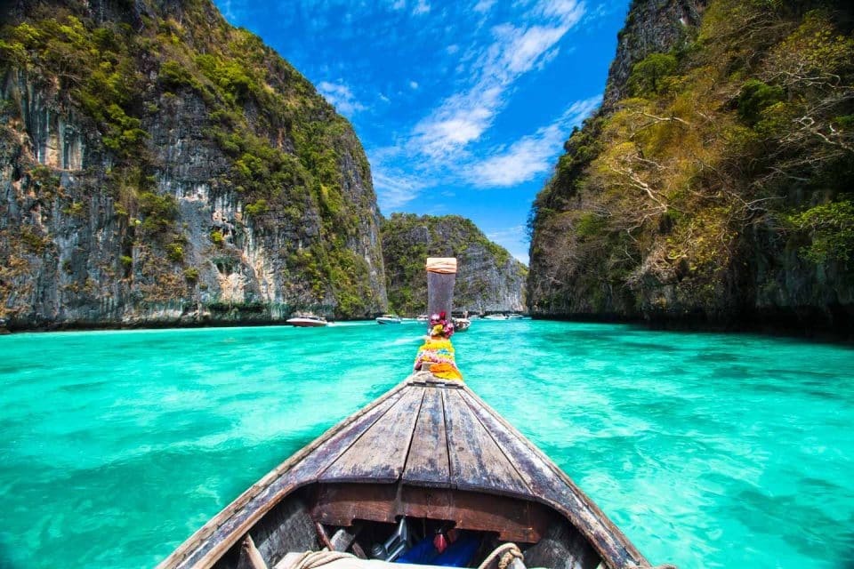 thailand islands longtail boats