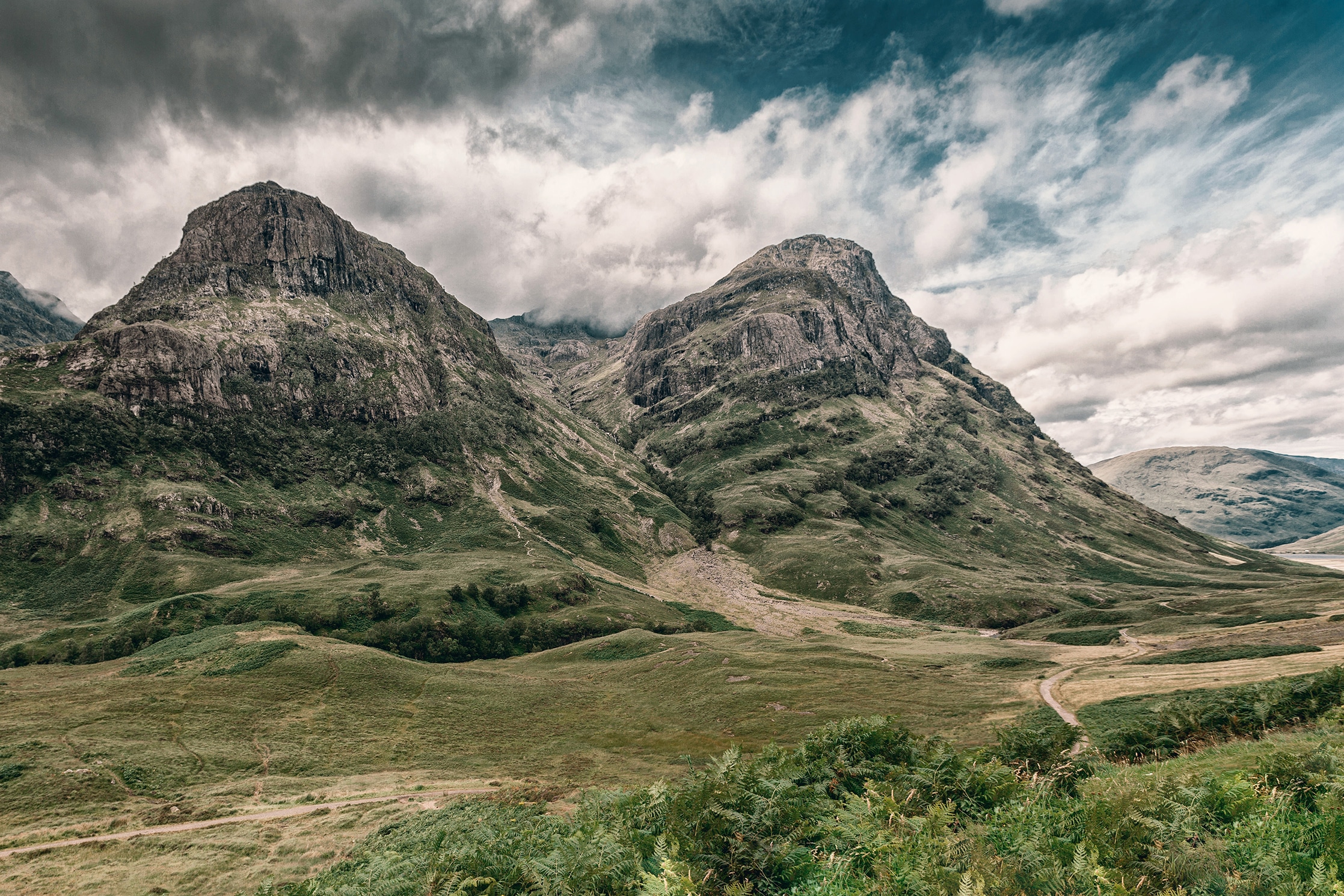 Two mountain peaks in the Scottish Highlands