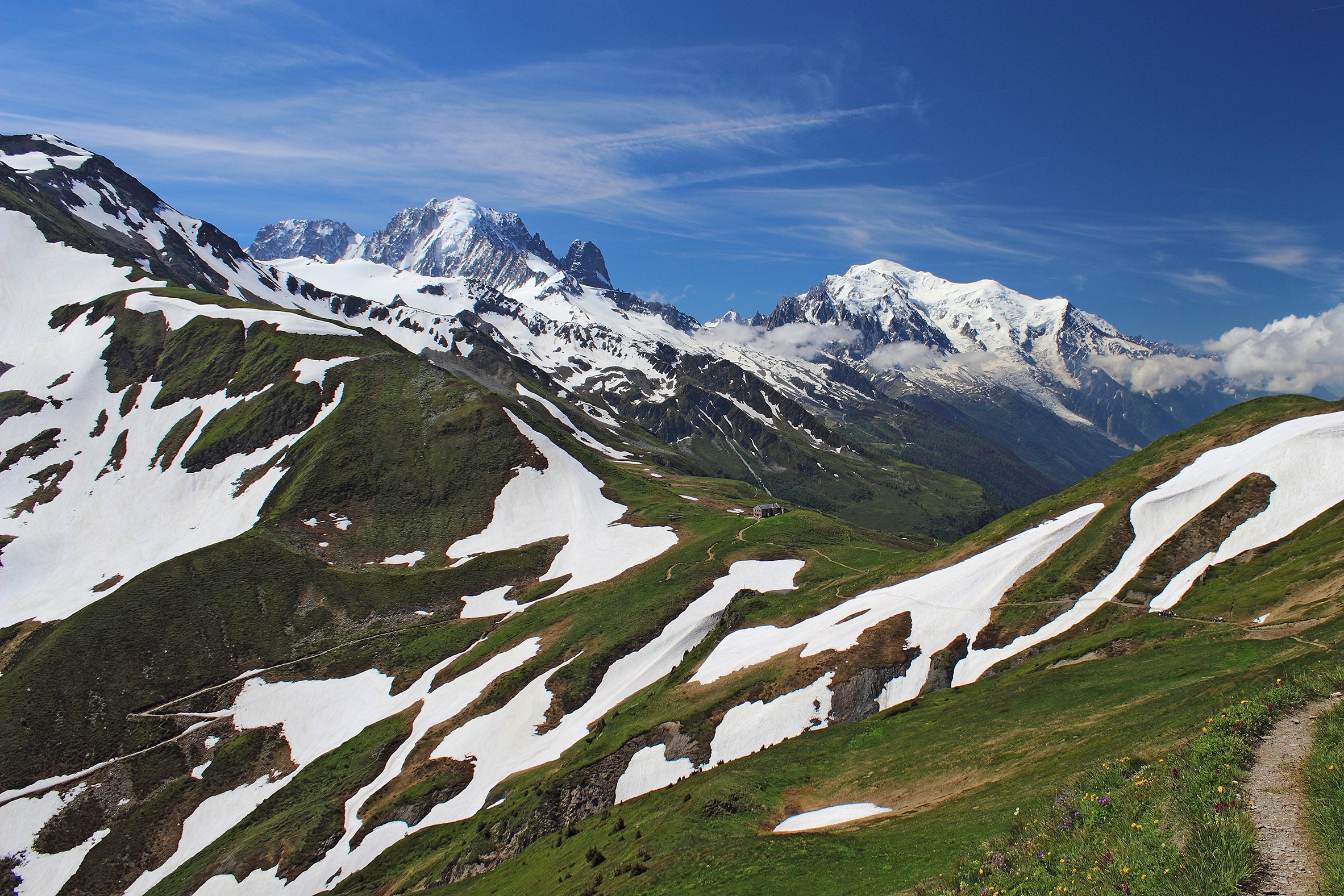 Landscape shot of Mont Blanc, France