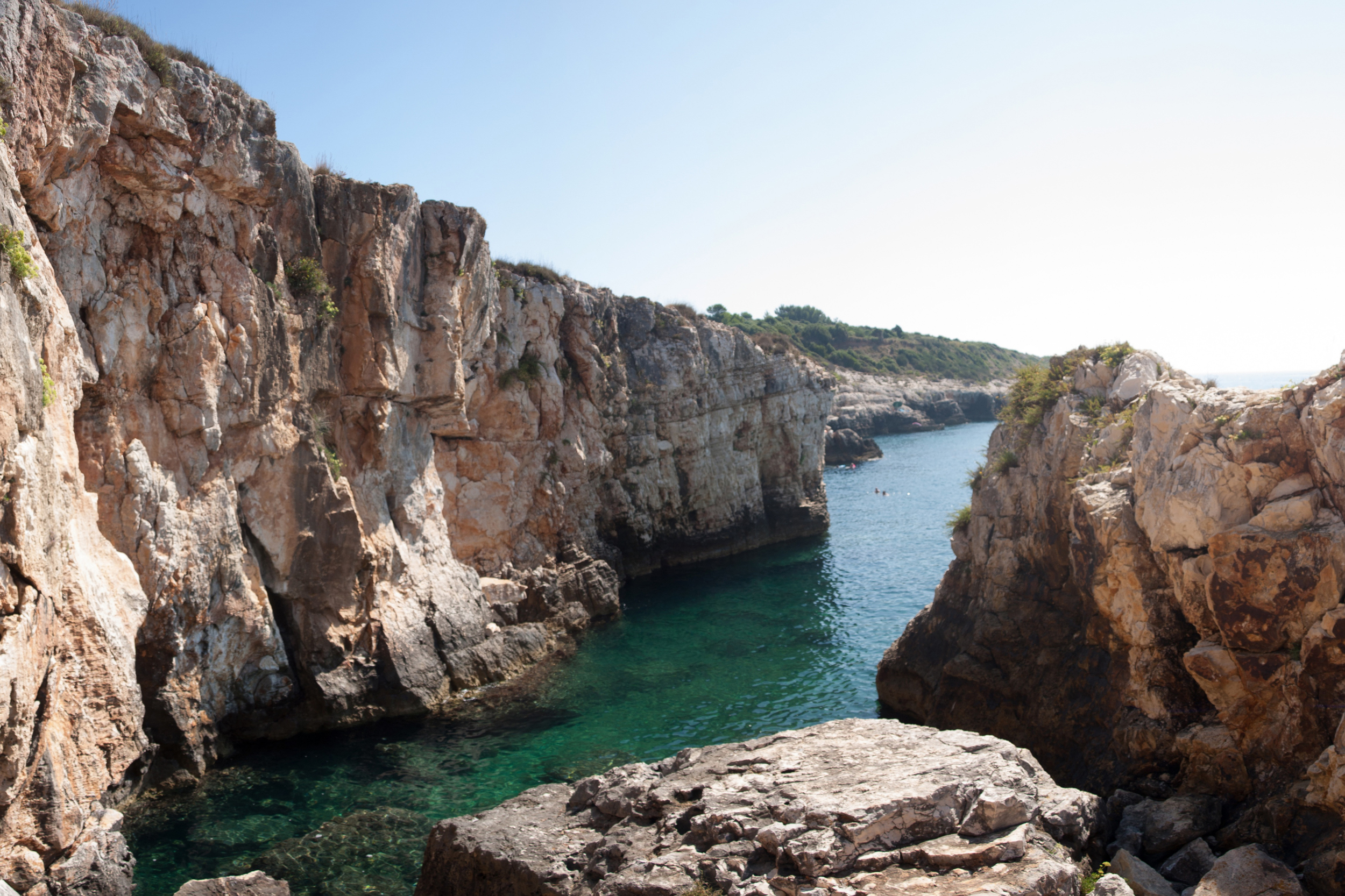 Cliff edge along Croatian coastline