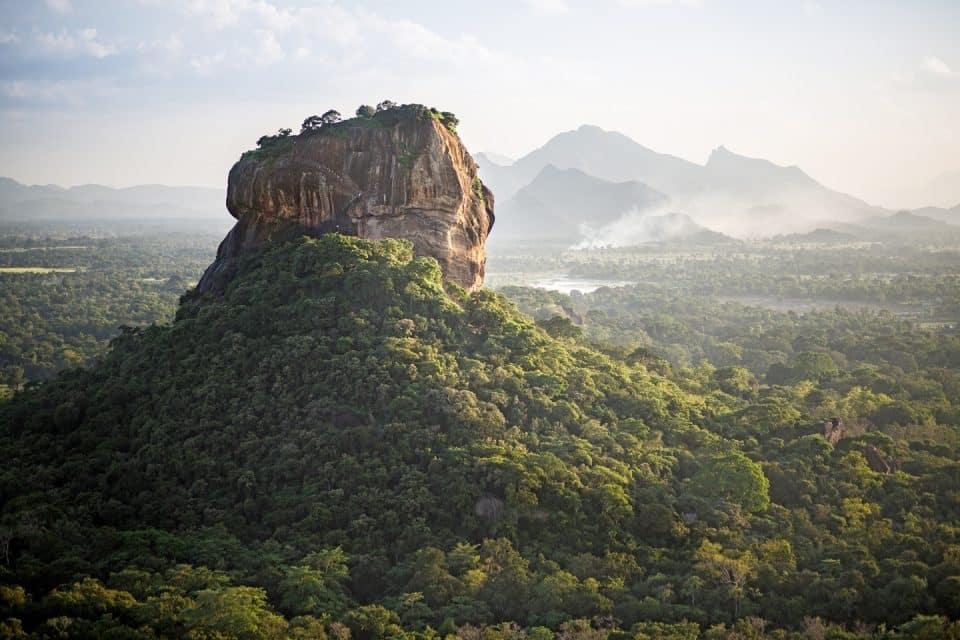 斯裏蘭卡錫吉裏亞獅子山堡壘和風景