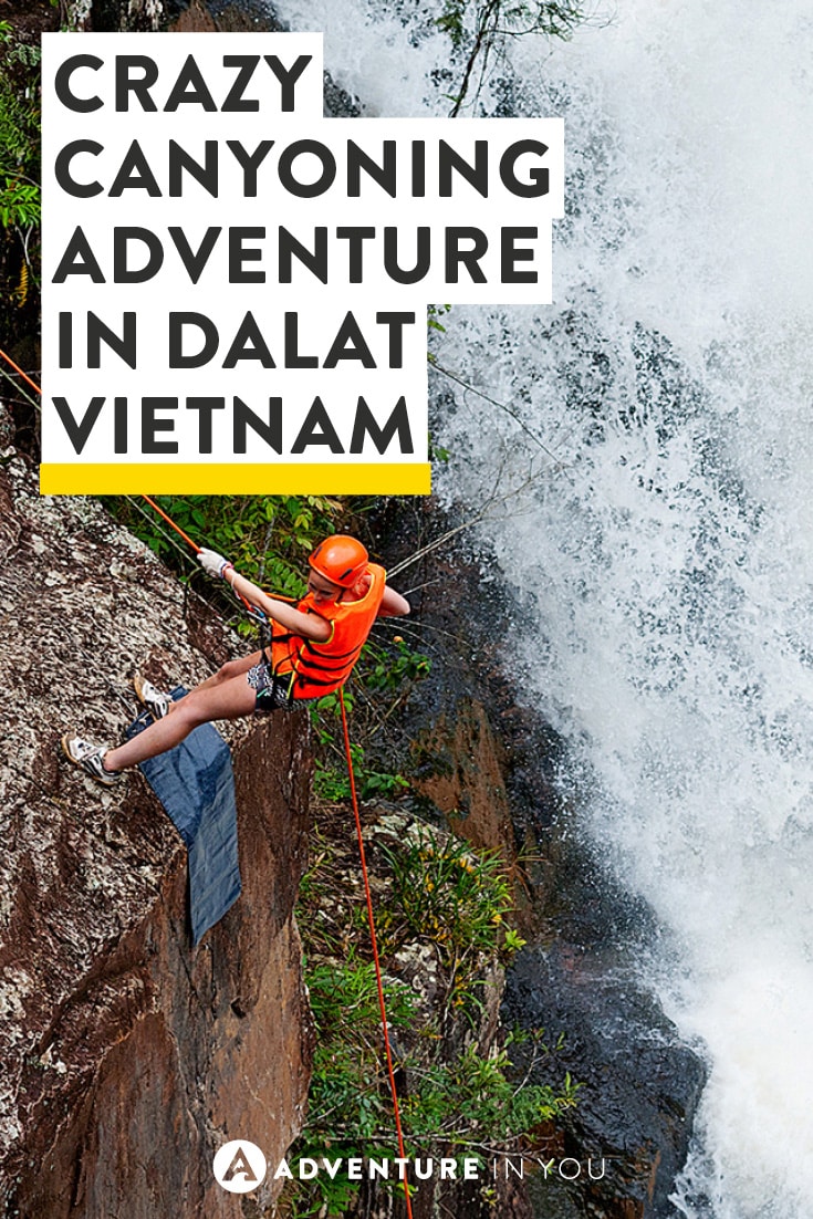 Planning to go canyoning in Dalat vietnam? Read up on our experience swinging through ropes and rapelling down waterfalls