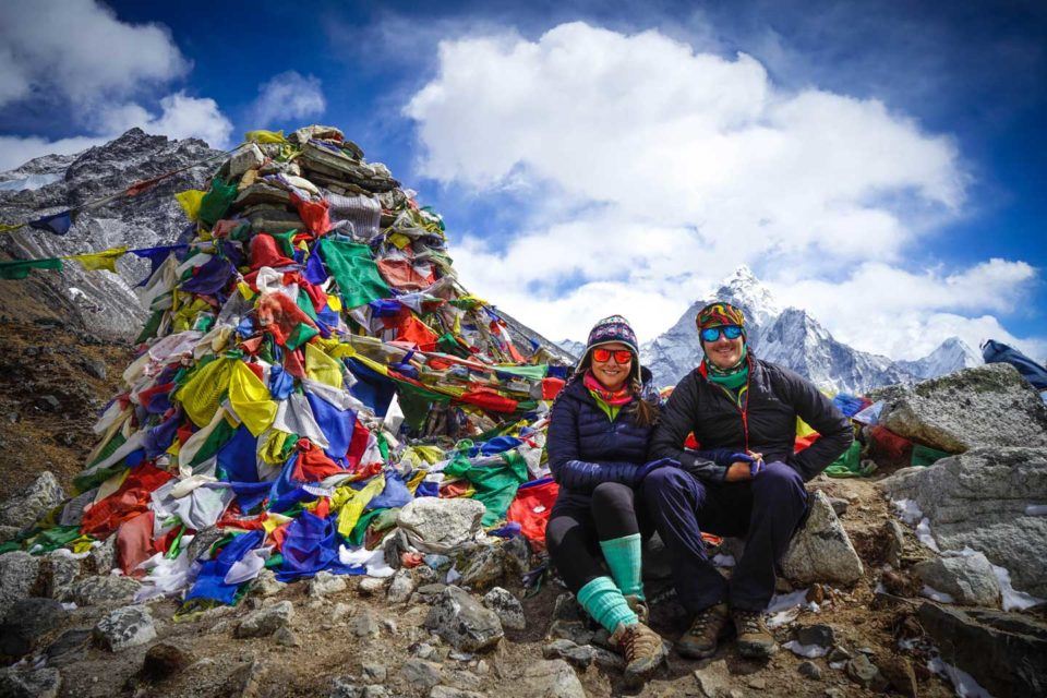 Anna and Tom (founders of Adventure  In You) at everest base camp