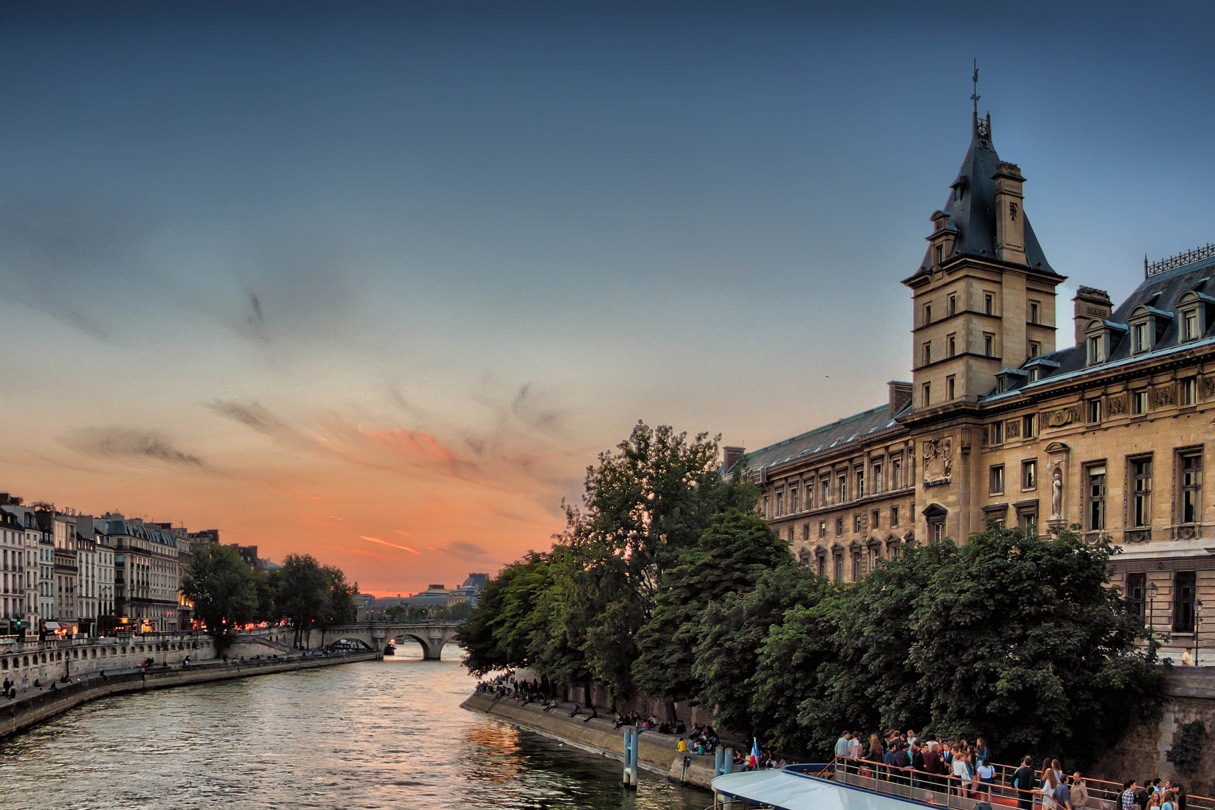 The River Seine at sunset