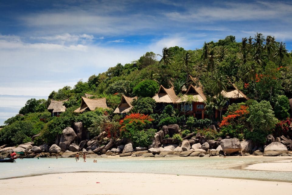 Beach huts in Koh Tao