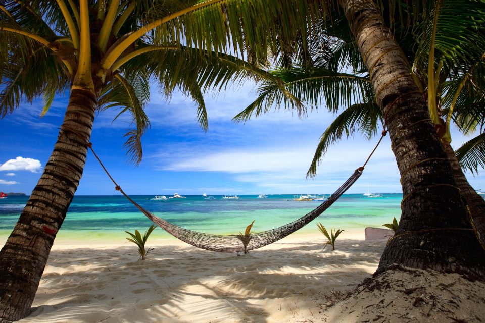 A hammock on the beach