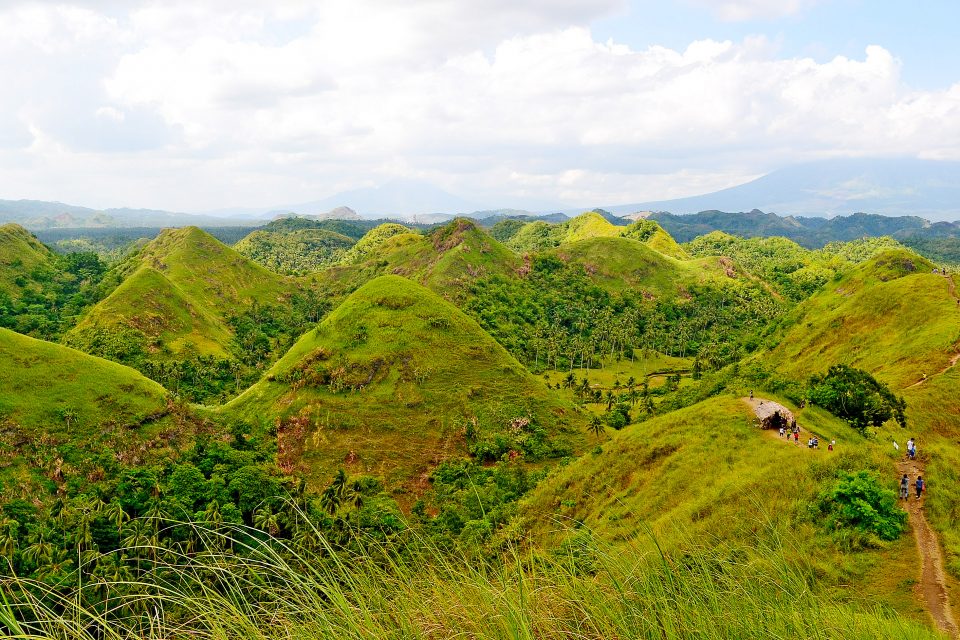 Rolling hills in the Philippines