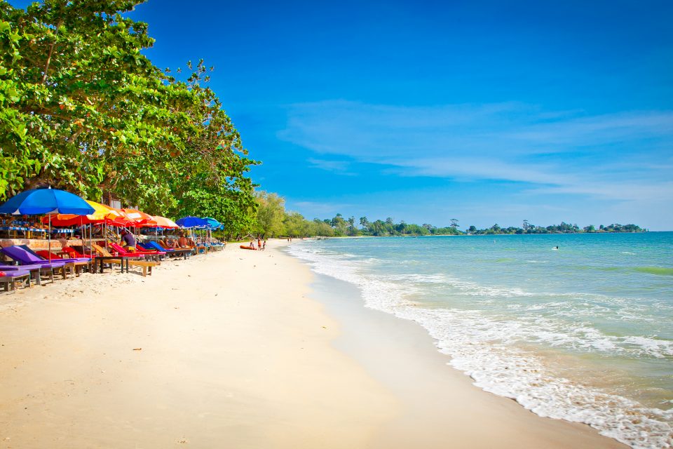 Sihanoukville beach in Cambodia