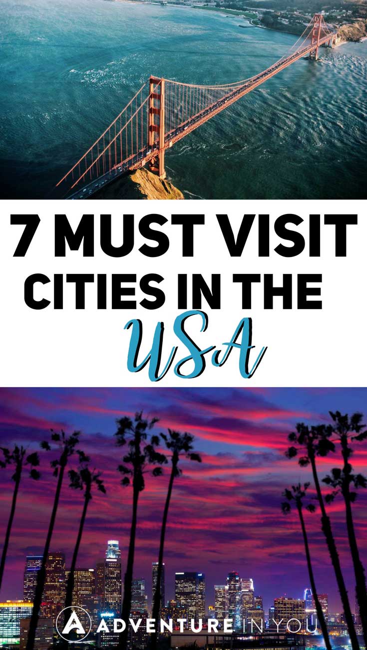 USA Cities | Looking for the best cities to visit in the US? Here is our list of the best 7 featuring the best attractions, sights, and places to eat. These must visit cities are a few of my favorite places in America. Check them out! #usa #cities #travel