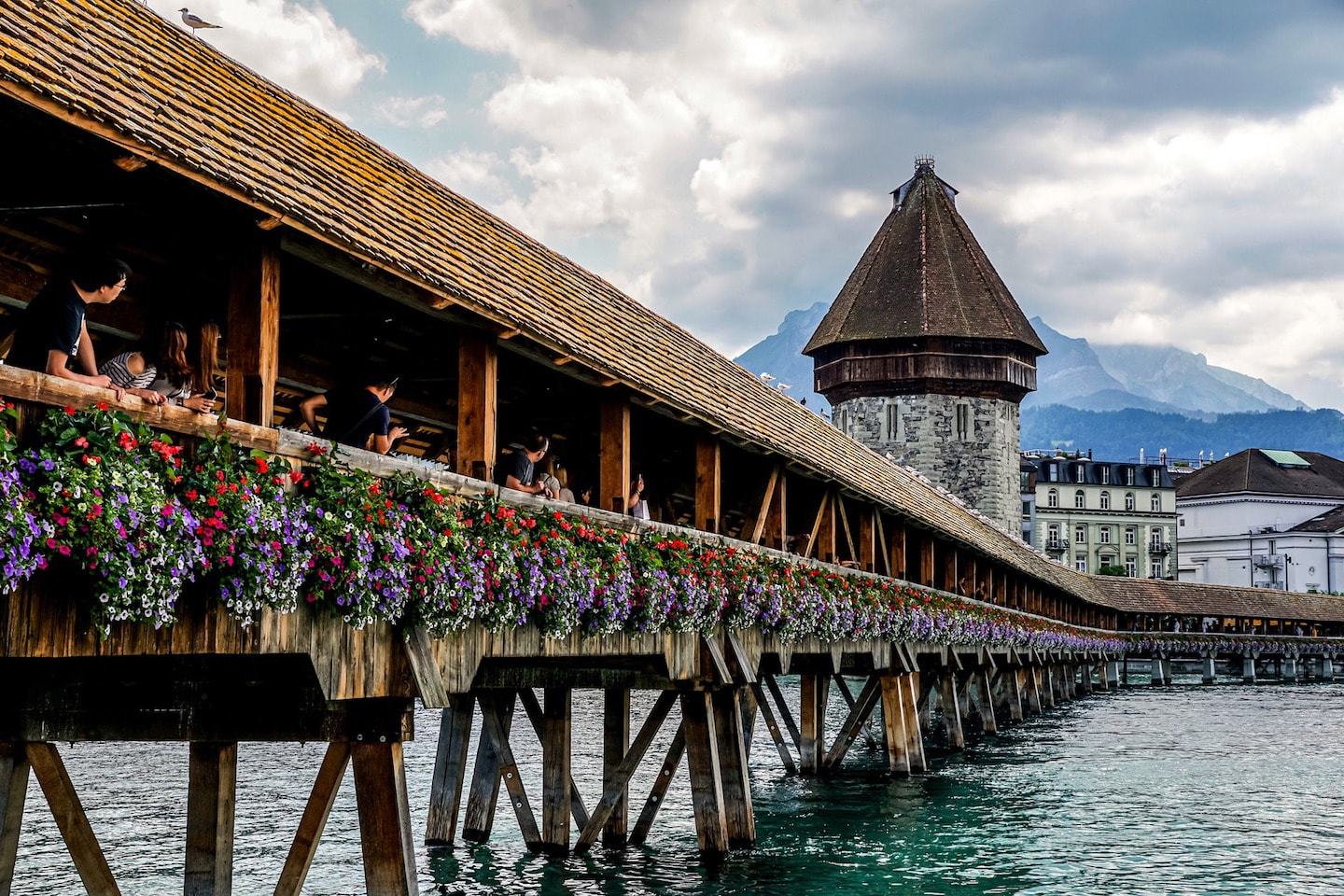 view from chapel bridge in lucerne