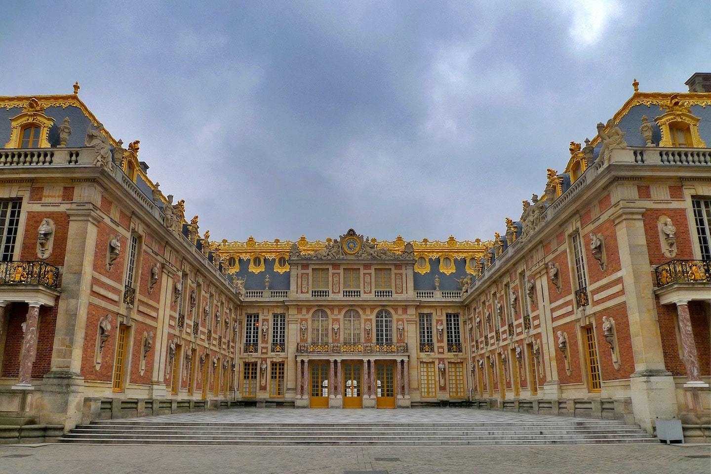 view from courtyard of versailles