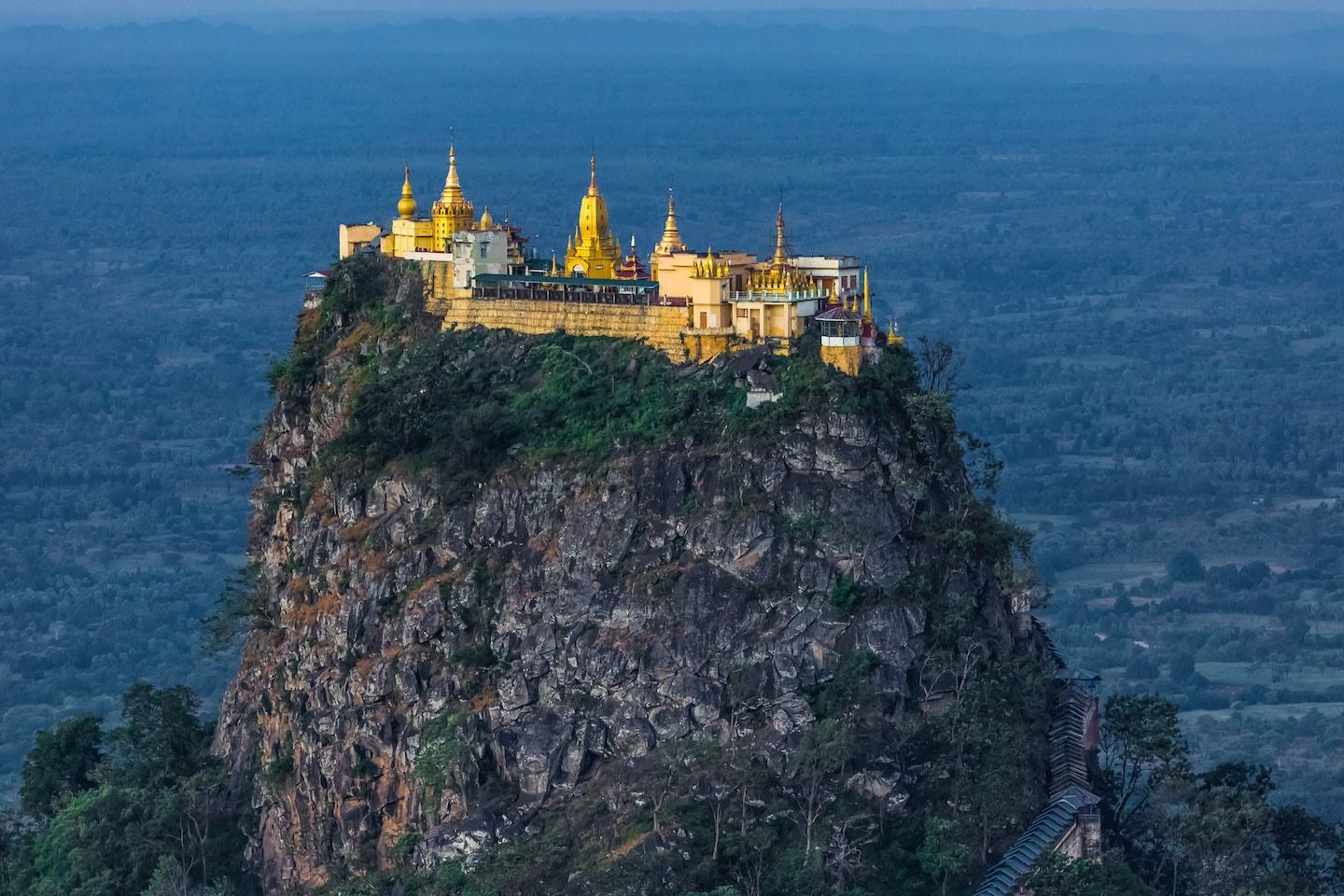mount popa monastery on top of volcano myanmar