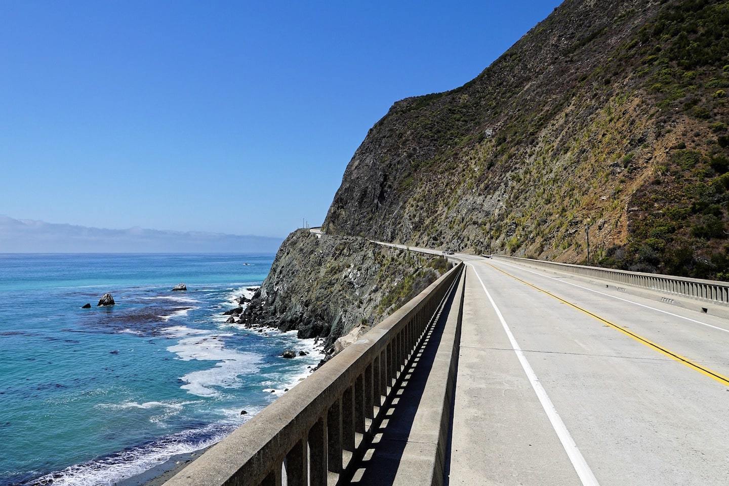 driving on highway 1 in big sur california