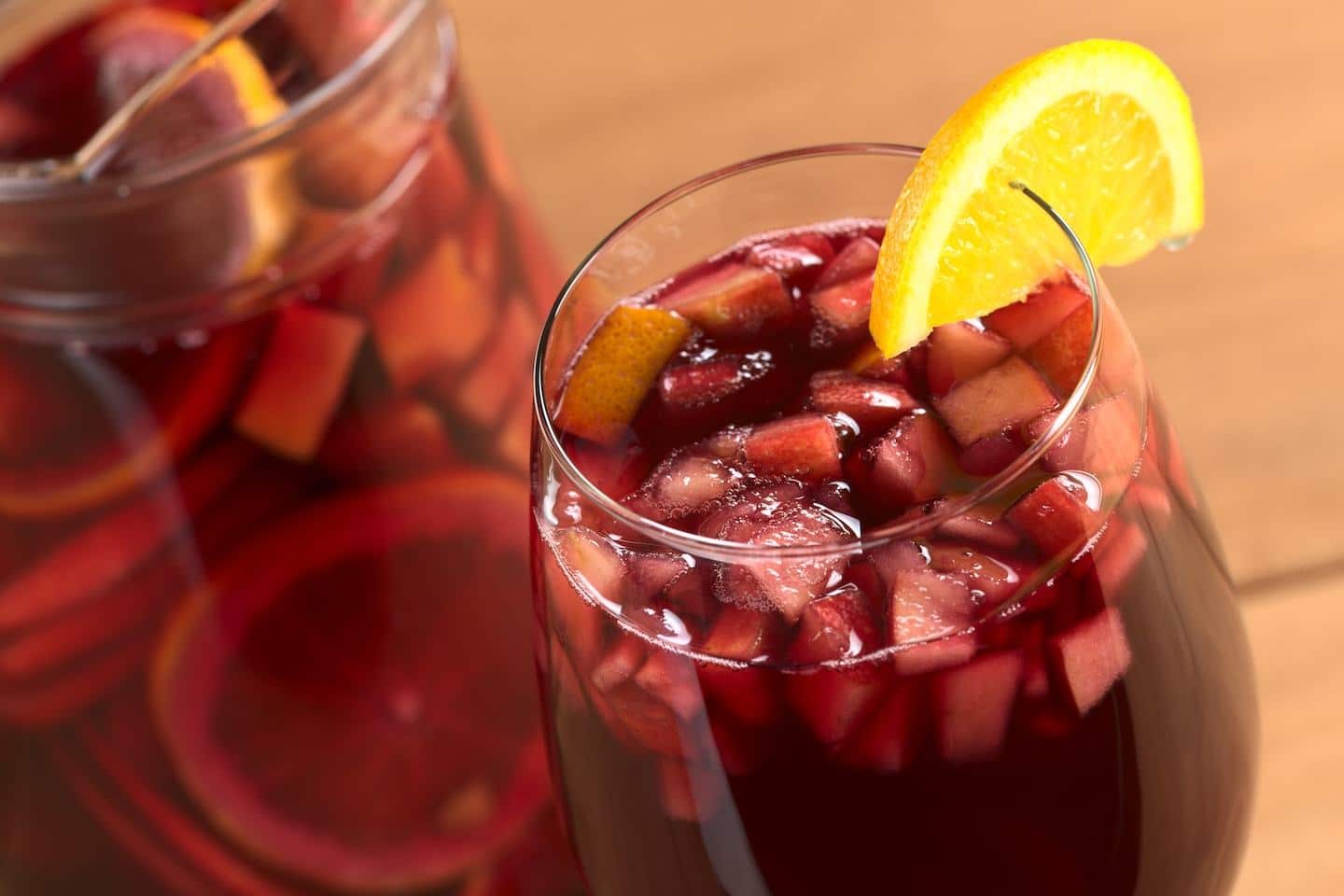 red wine with fruits in it