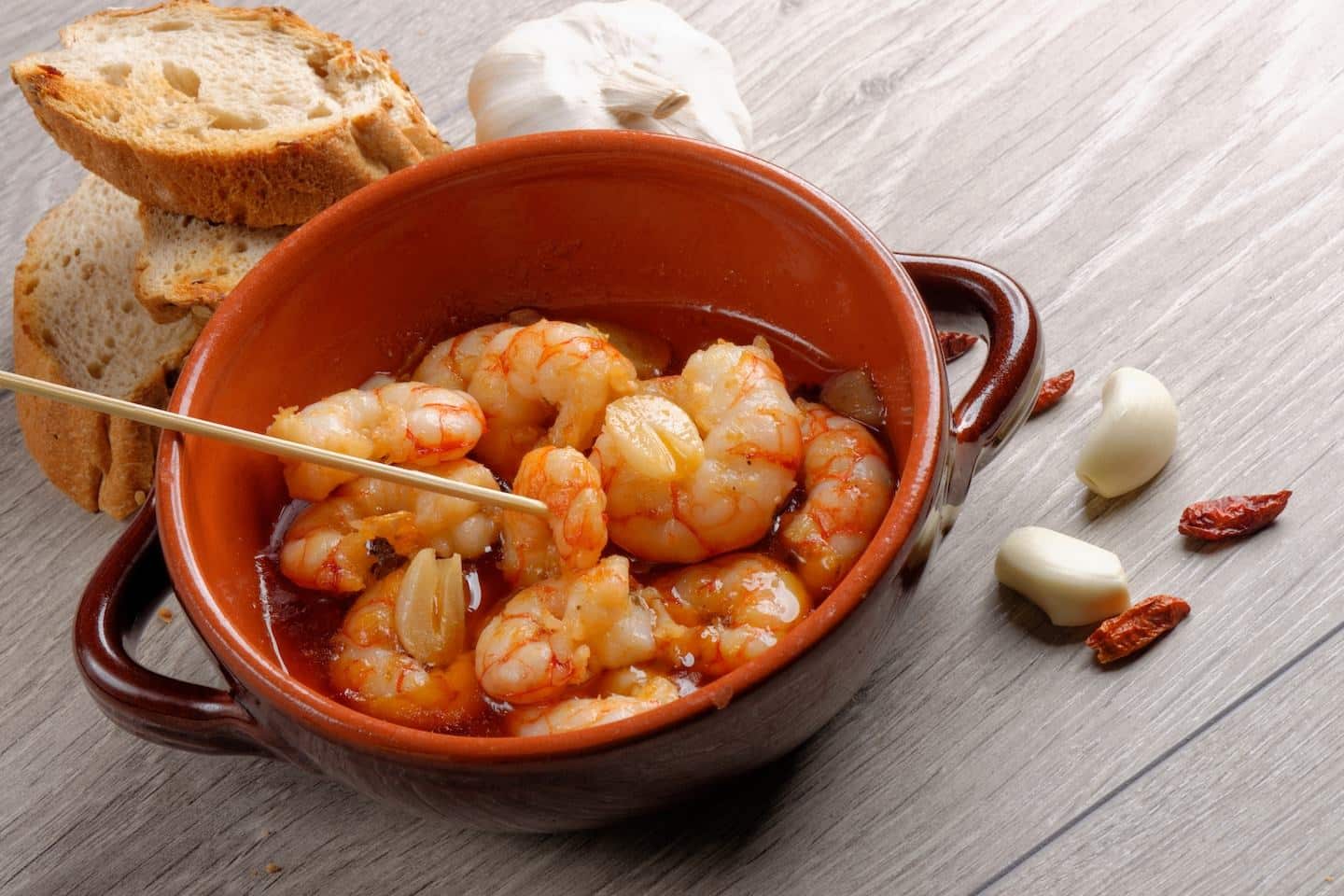 shrimp with garlic and chili