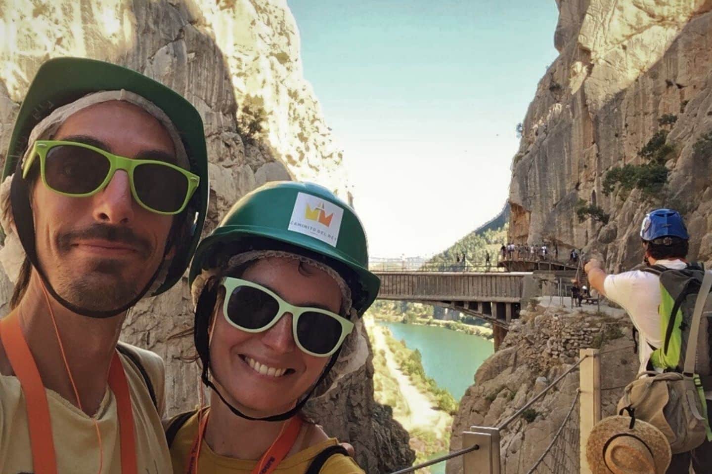 Anna and Anthony hiking the Caminito del Rey