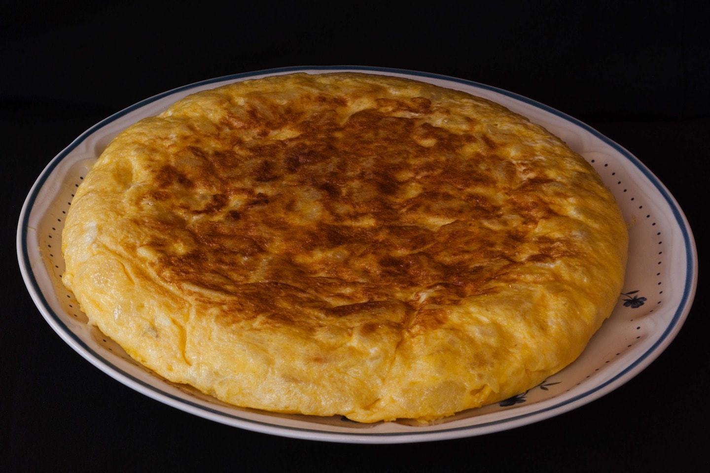 spanish omelet with eggs and potatoes
