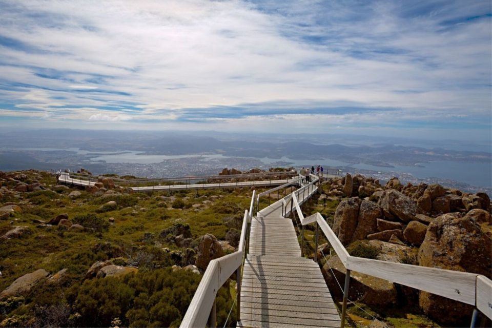 view of hobart from mount wellington