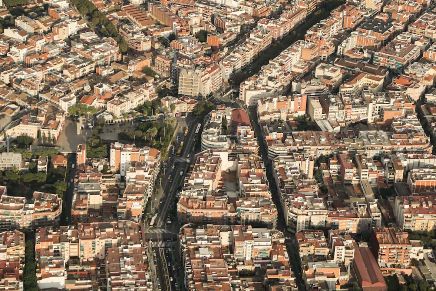 beautiful views of barcelona from above