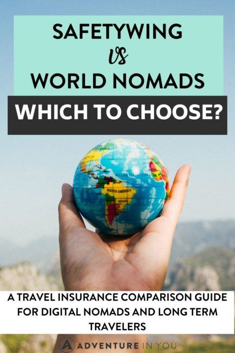 World Nomads vs SafetyWing Comparison Guide | Digital nomad or long term traveler who needs insurance coverage? Check out this comparison guide of two leading travel insurance companies: SafetyWing and World Nomads!