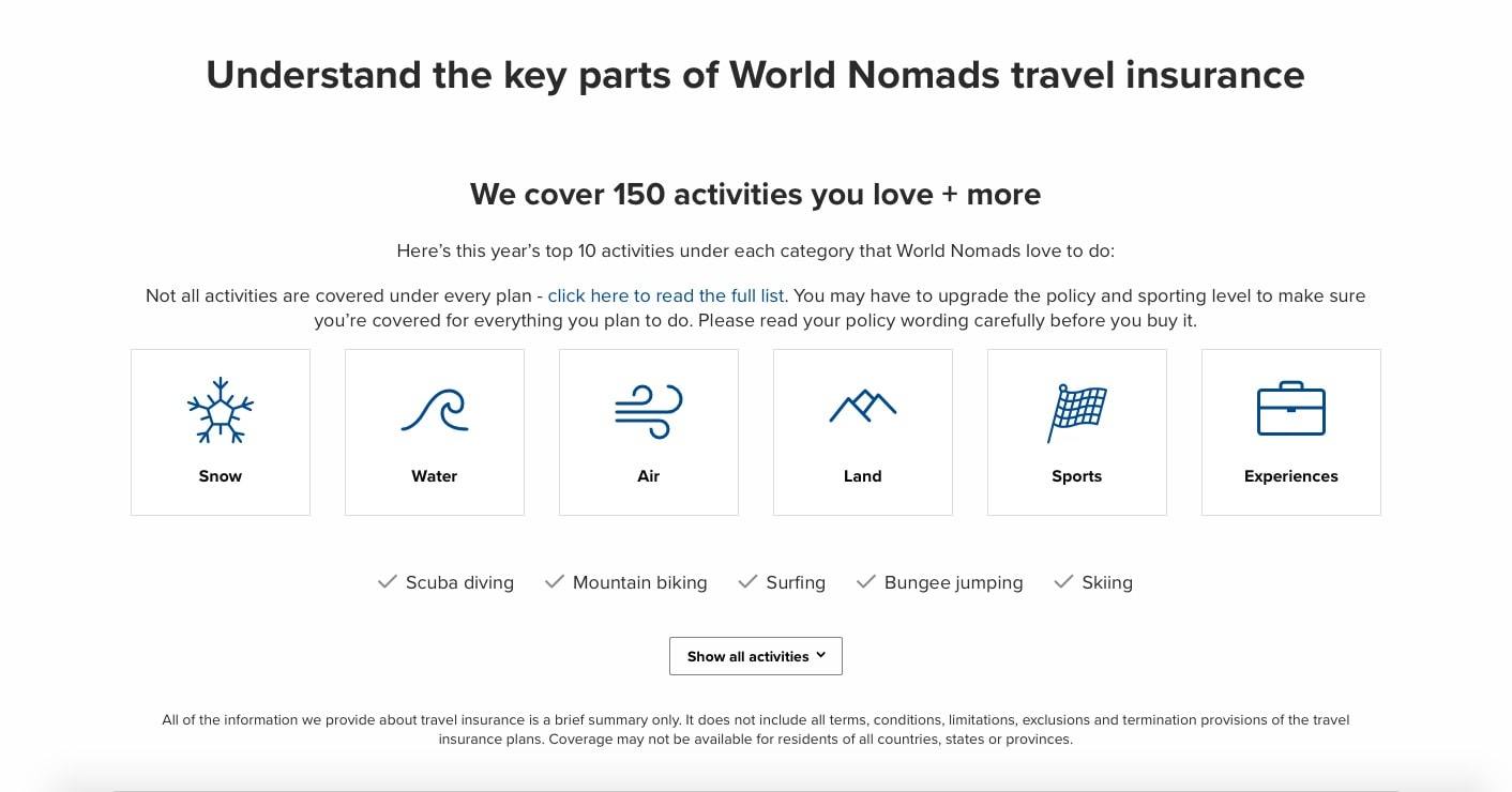 world nomad travel insurance