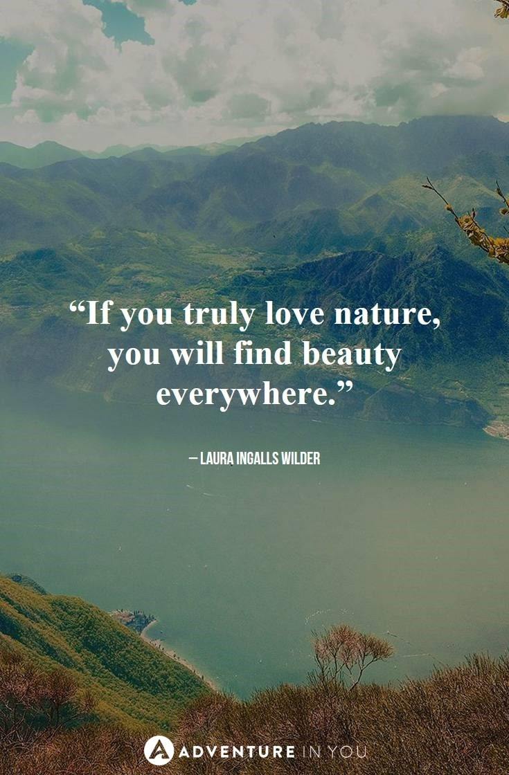“If you truly love nature, you will find beauty everywhere.” – Laura Ingalls Wilder