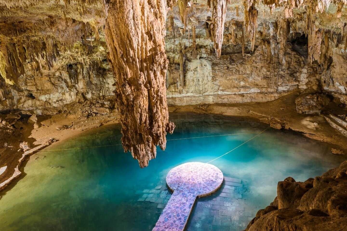 Cenote Suytun an underground natural pool