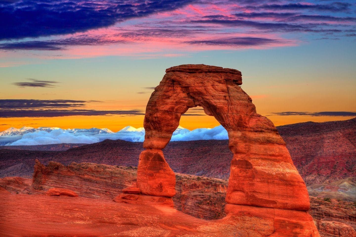 Sunset in Arches National Park Moab, Utah