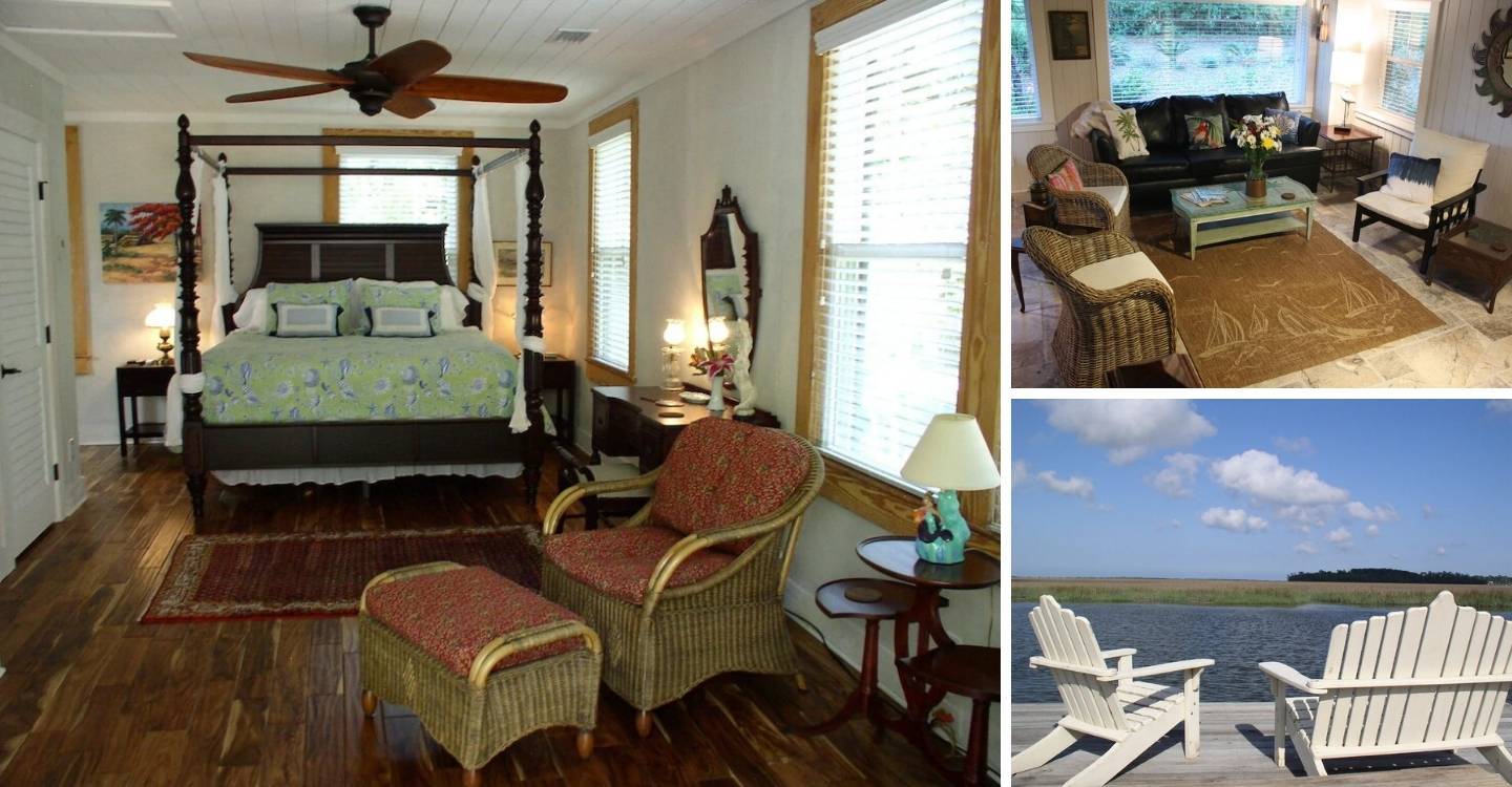 gorgeous savannah guest house on VRBO with a deep water dock