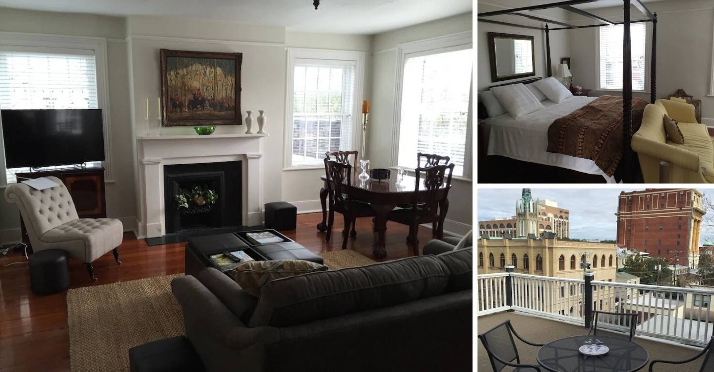 fancy penthouse apartments on VRBO with lots of antique furniture