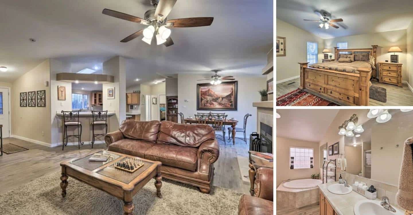 vacation rental near the grand canyon with leather couches
