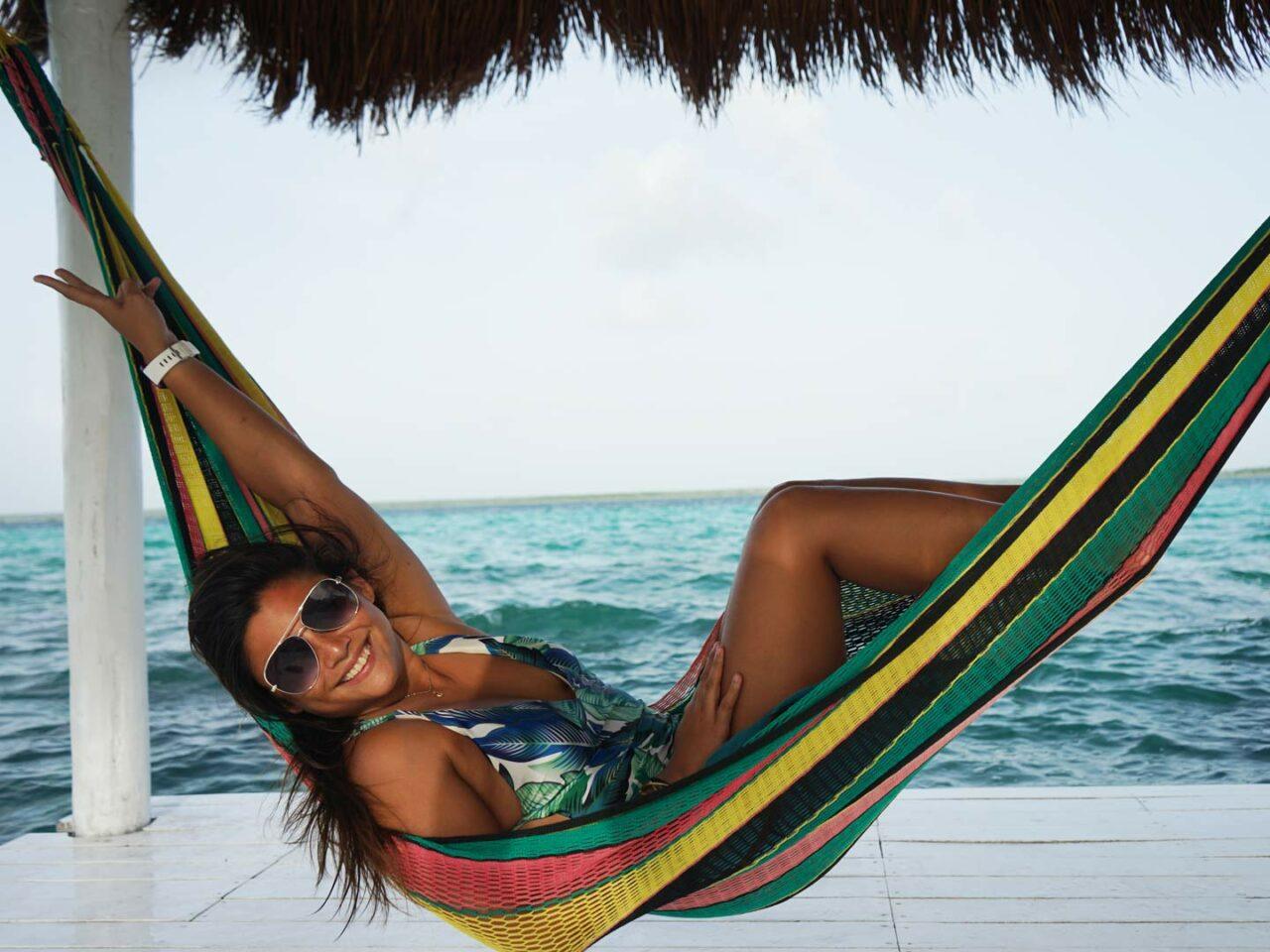 relaxing by the laguna bacalar