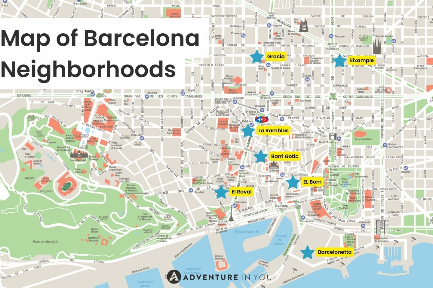 map of where to stay in barcelona