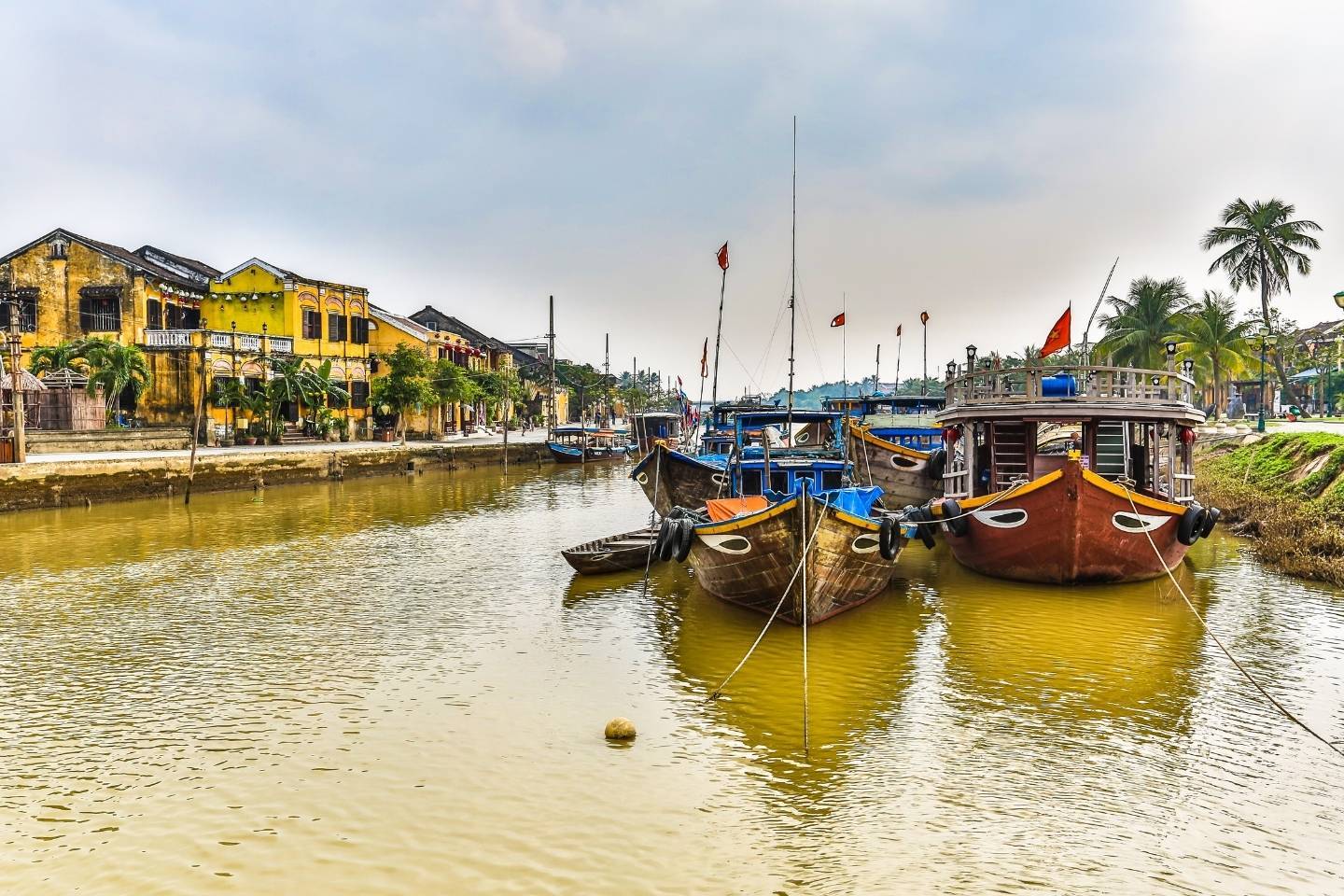 Boats on the Hoi An river