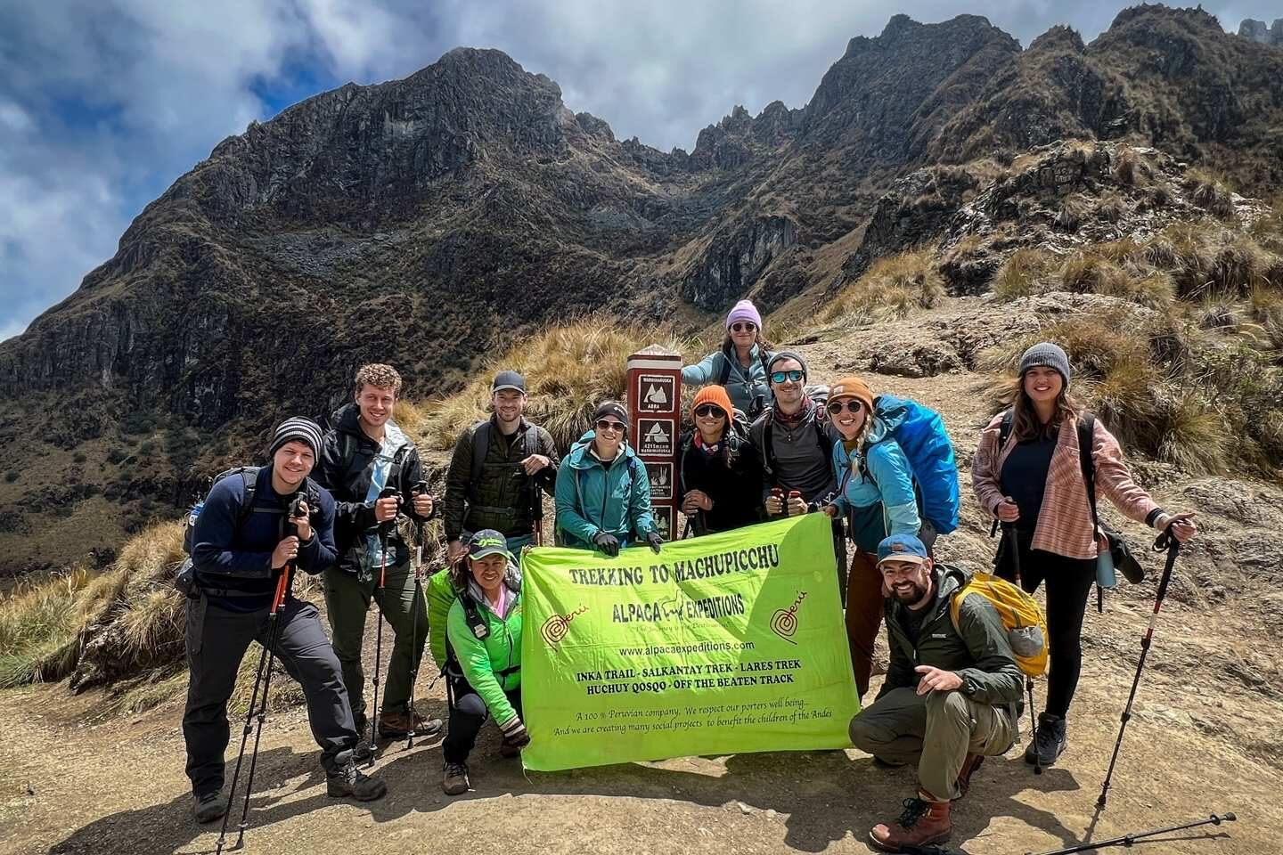 Hikers on Dead Woman's Pass Inca Trail