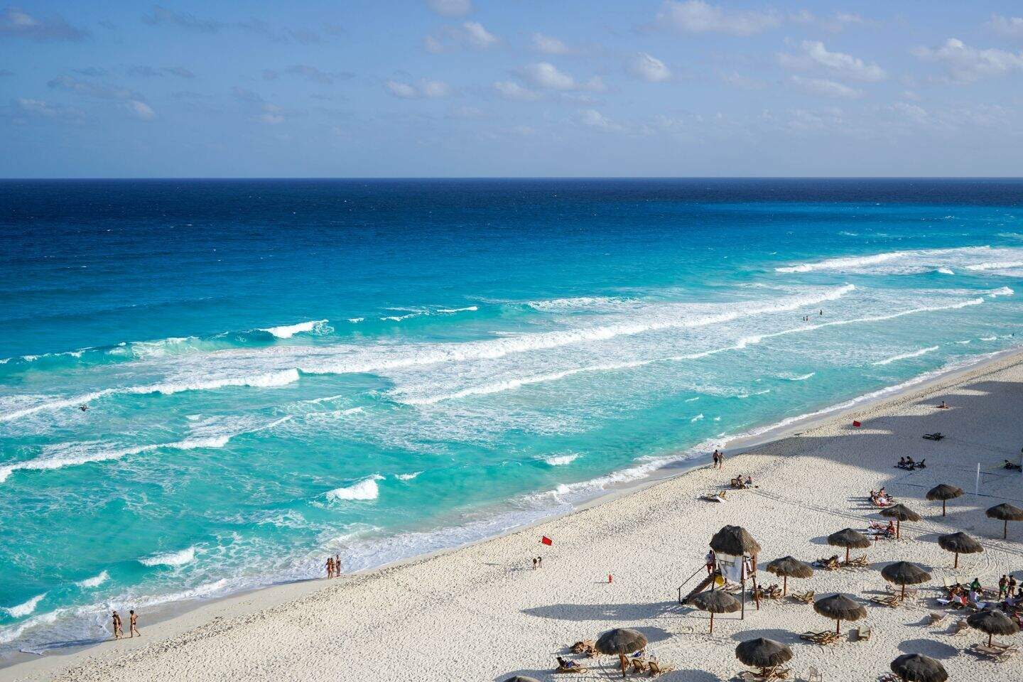A view of ocean in Cancun, Mexico.