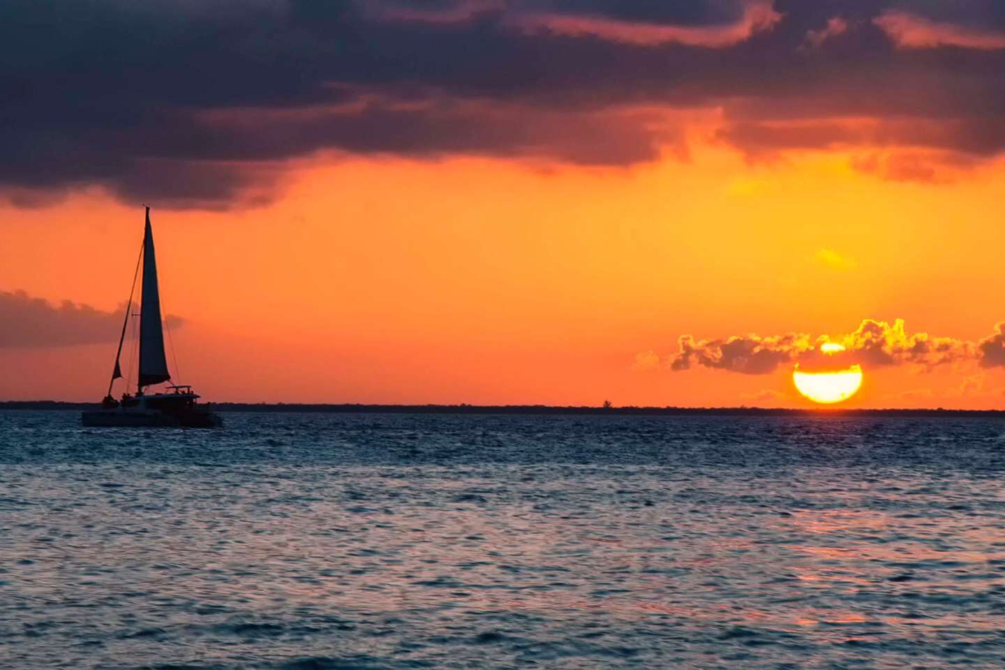 A beautiful sunset in Playa Norte