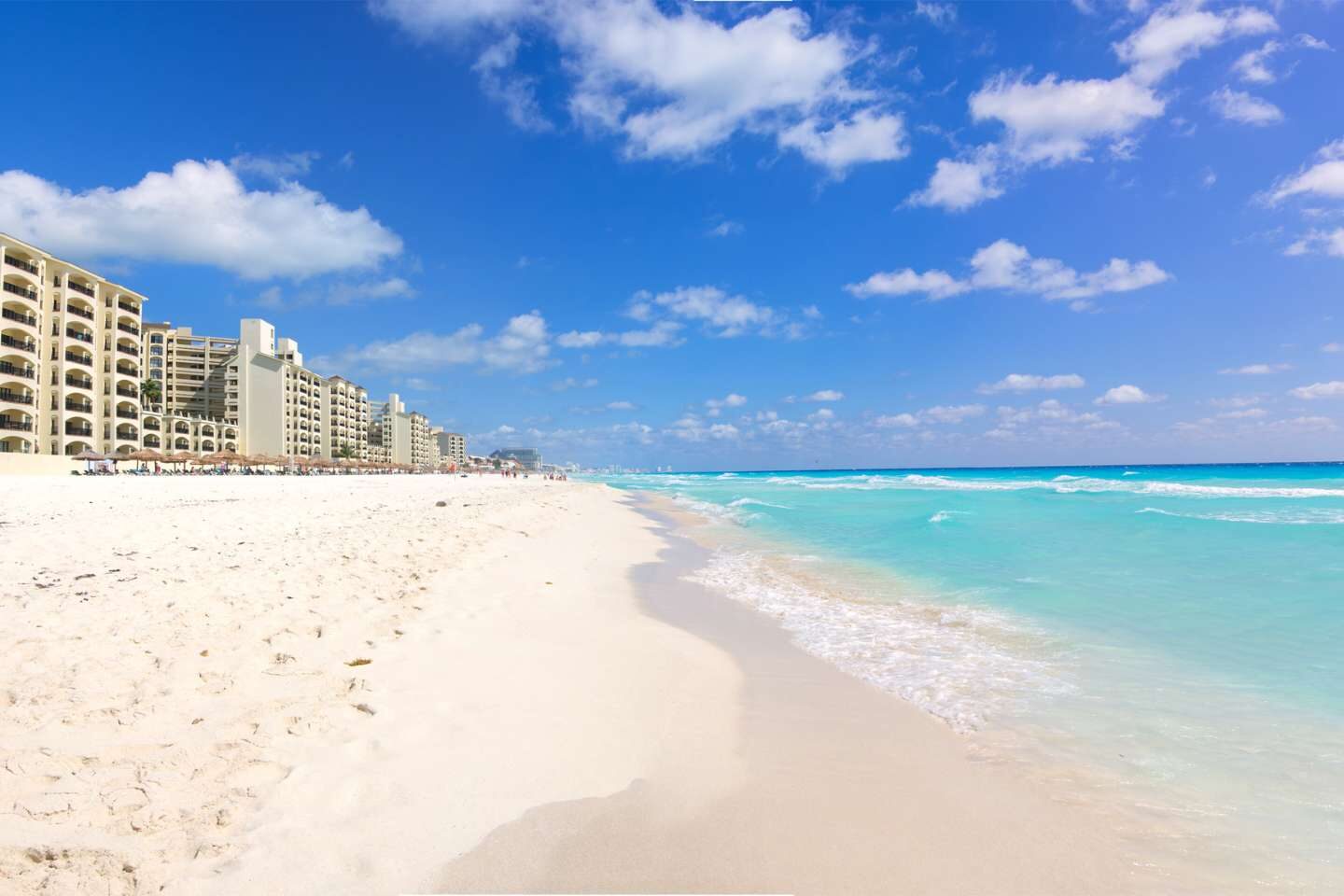 White sand beach of Cancun, Mexico