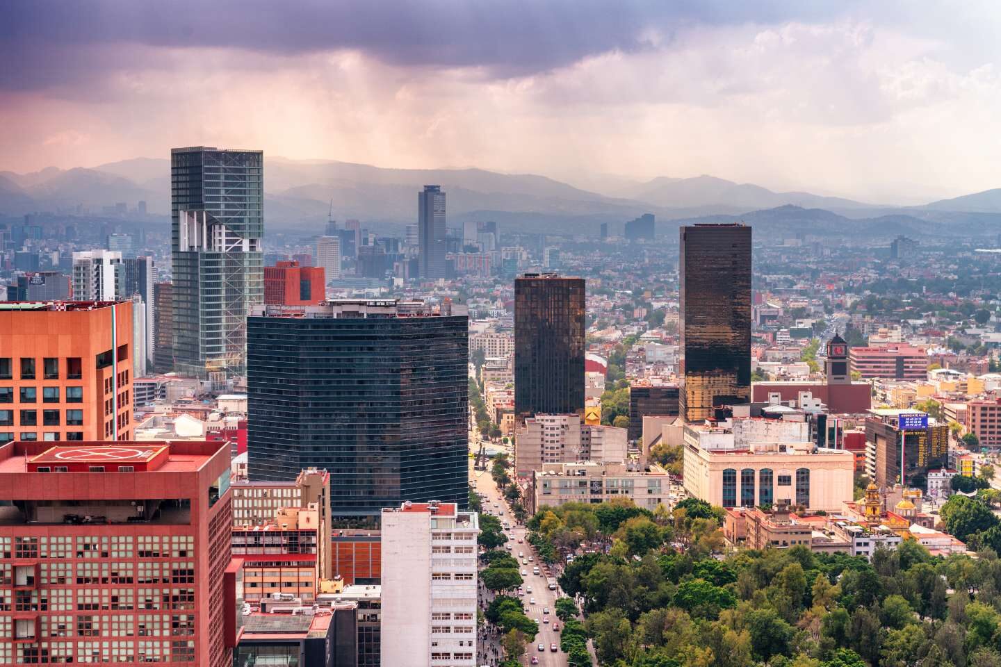 Aerial shot of Mexico City