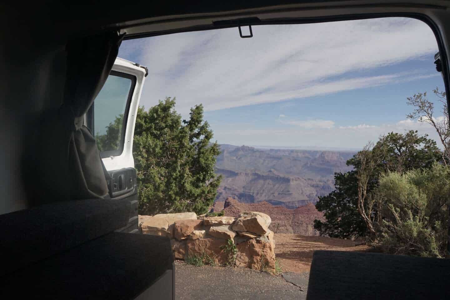 Grand canyon view from RV