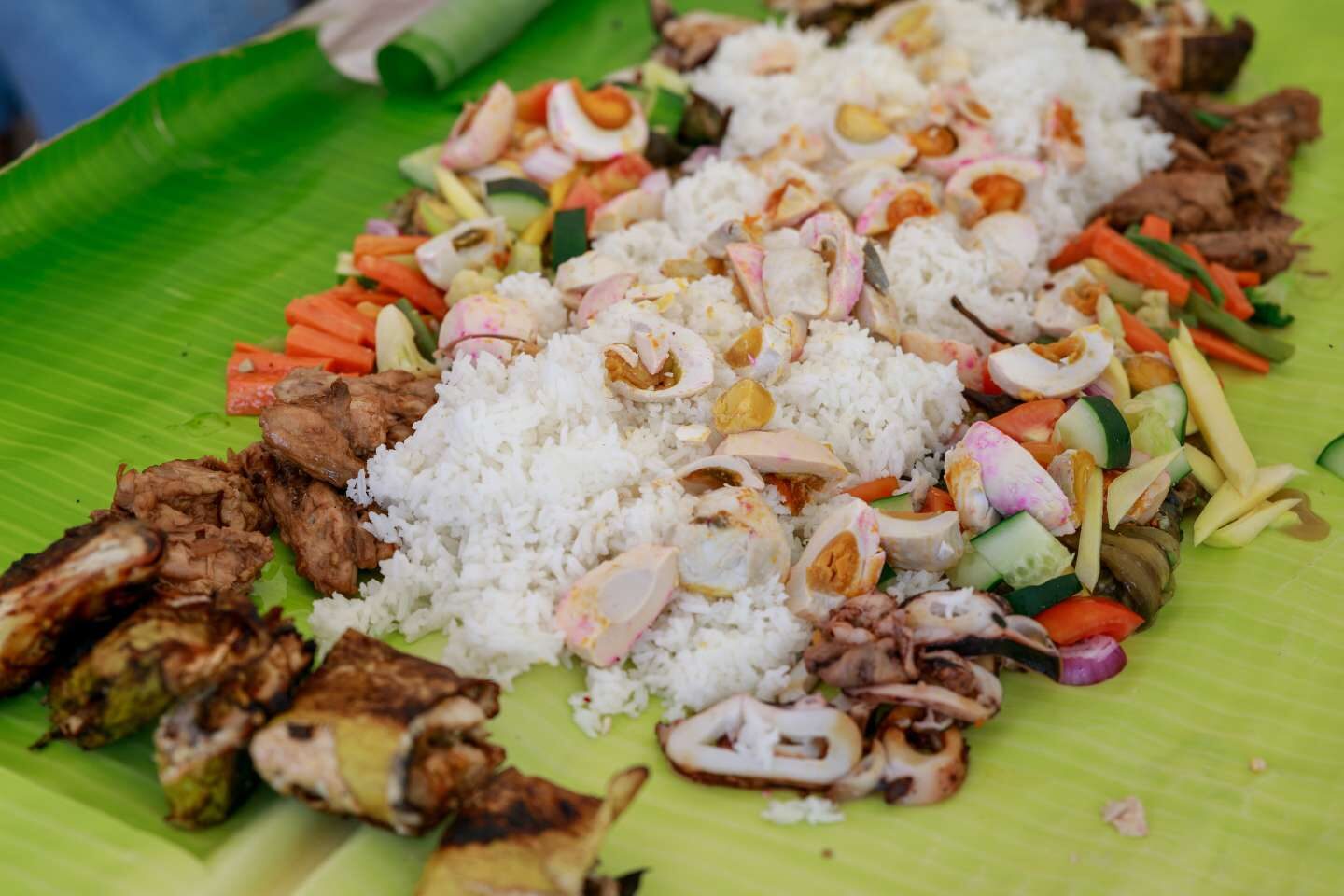 Unique concept of boodle fight in the Philippines