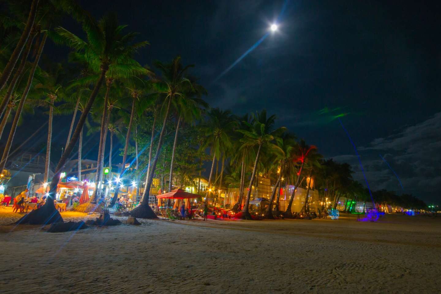 Boracay Island, Philippines at night