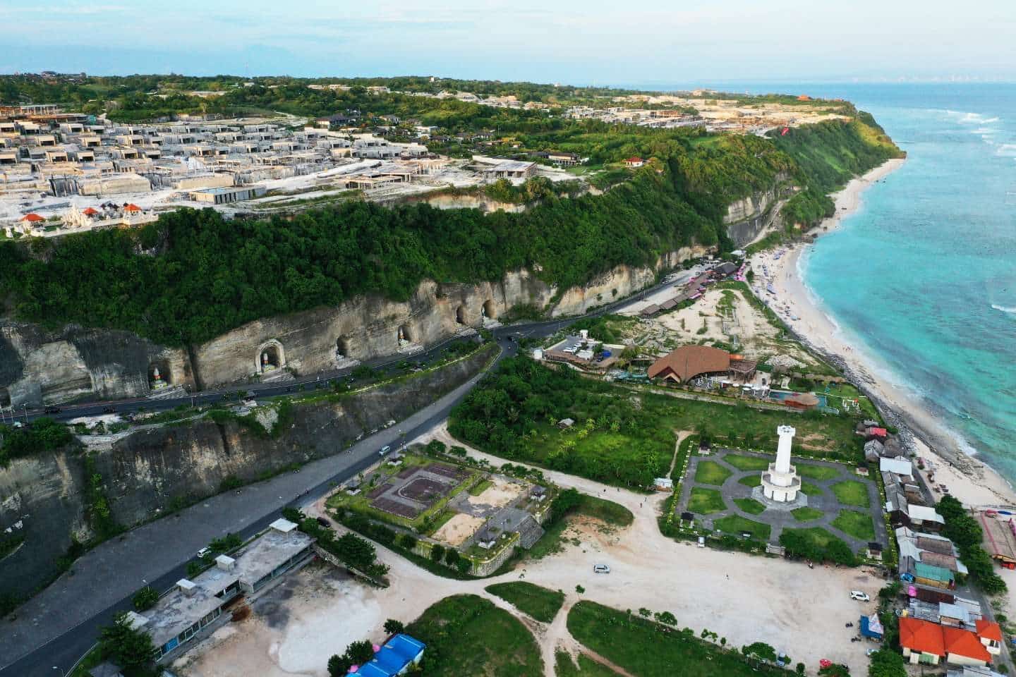 Aerial view of Pantai Pandawa beach