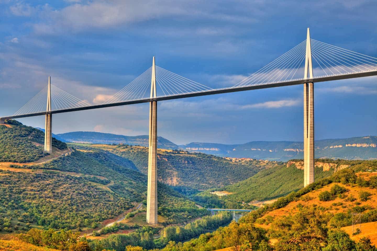 Tallest bridge of Millau Viaduct in France