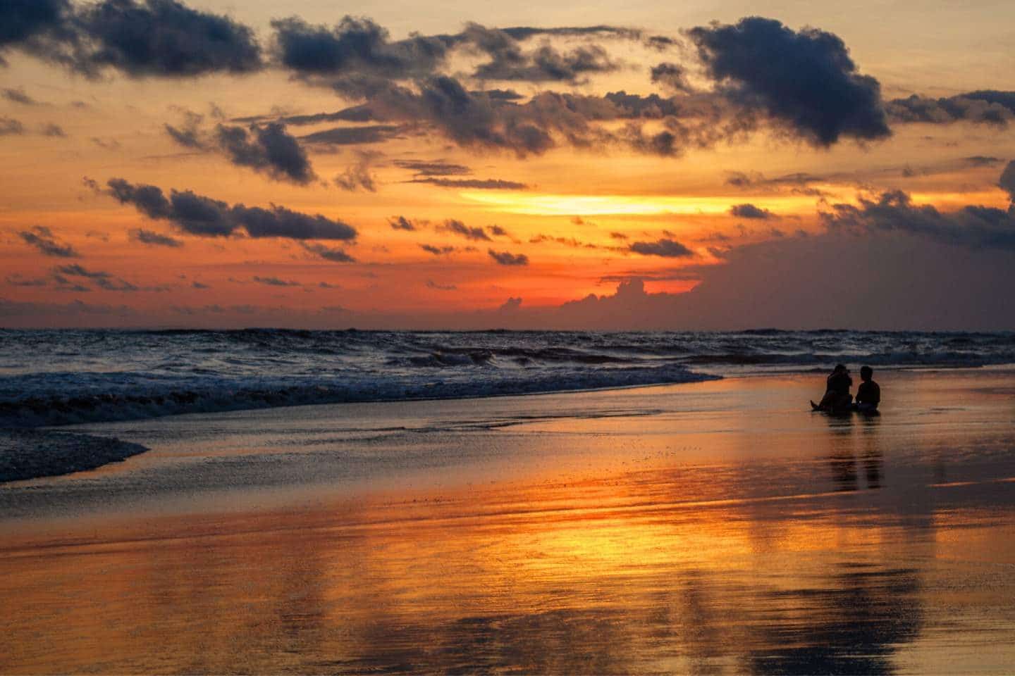 berawa beach canggu sunset