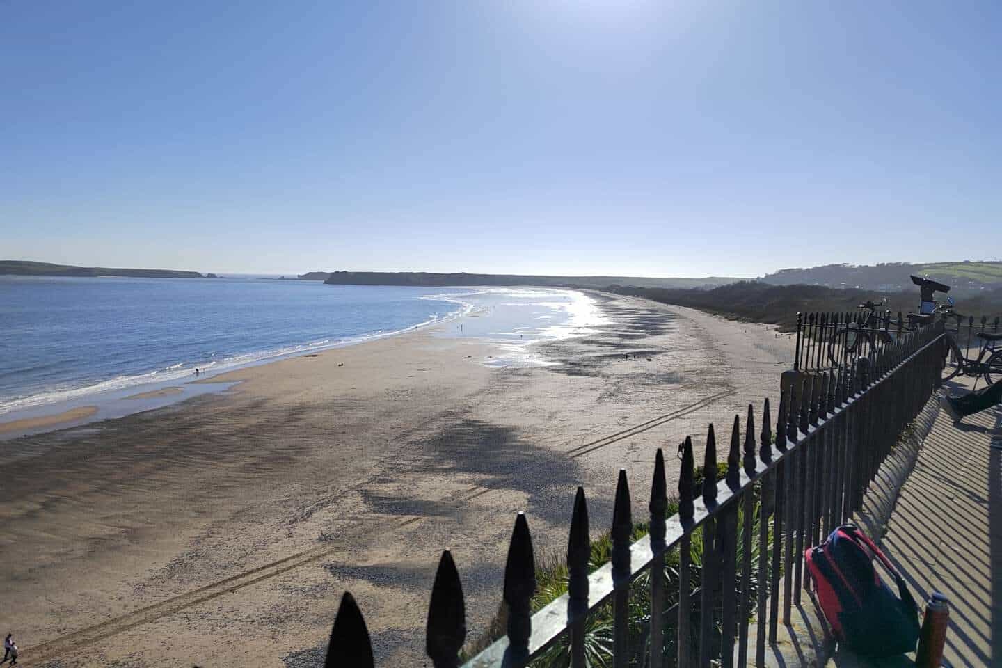View of South Beach in Tenby, Wales