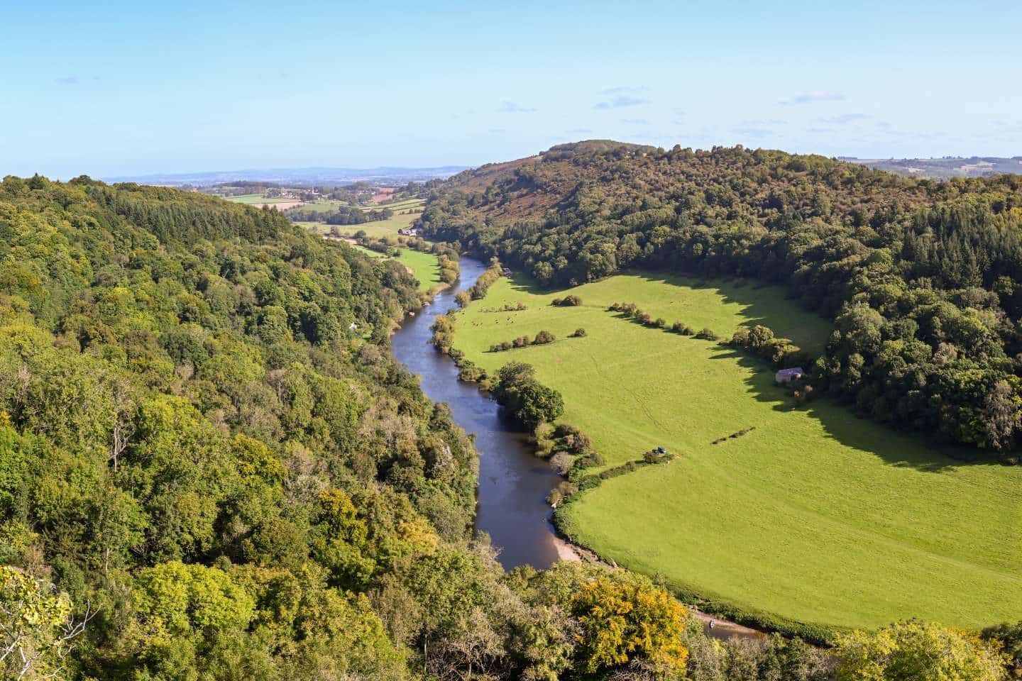 view of the River Wye and surrounding countryside