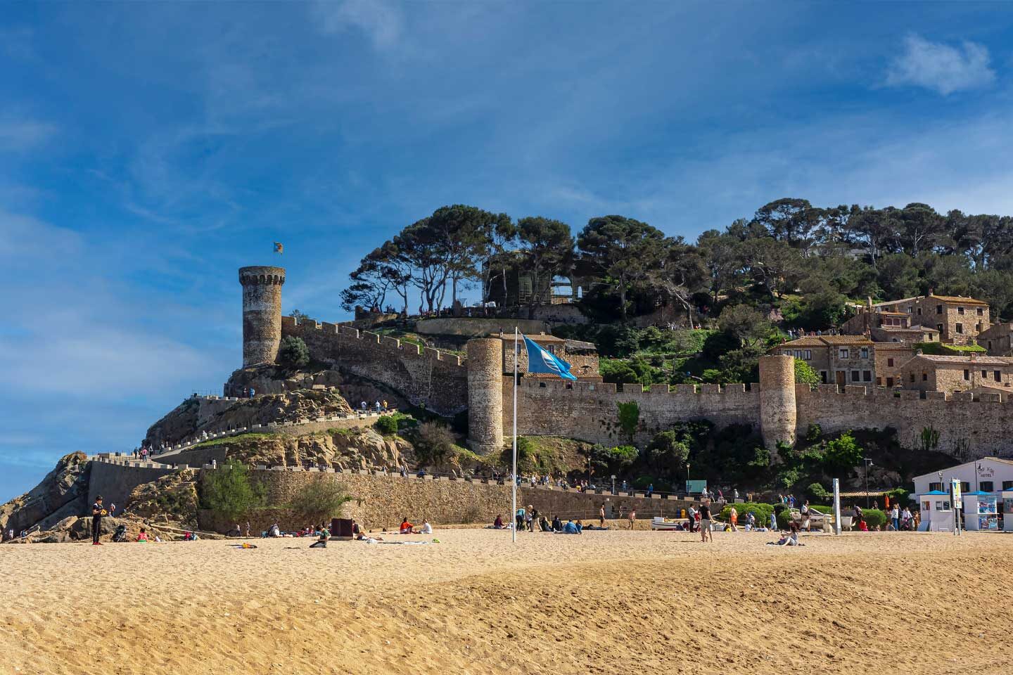 Sandy beach in Tossa de Mar, Spain